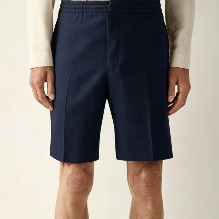 ZEGNA Mulberry Silk Linen Shorts #385175