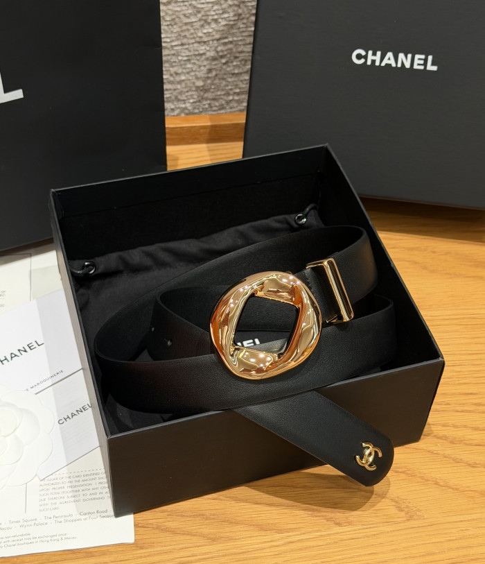 Chanel 30mm LEATHER BELT #385332