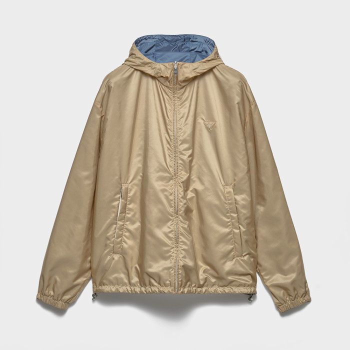 PRADA Camel aviation Blue Reversible Re-nylon Jacket #385363