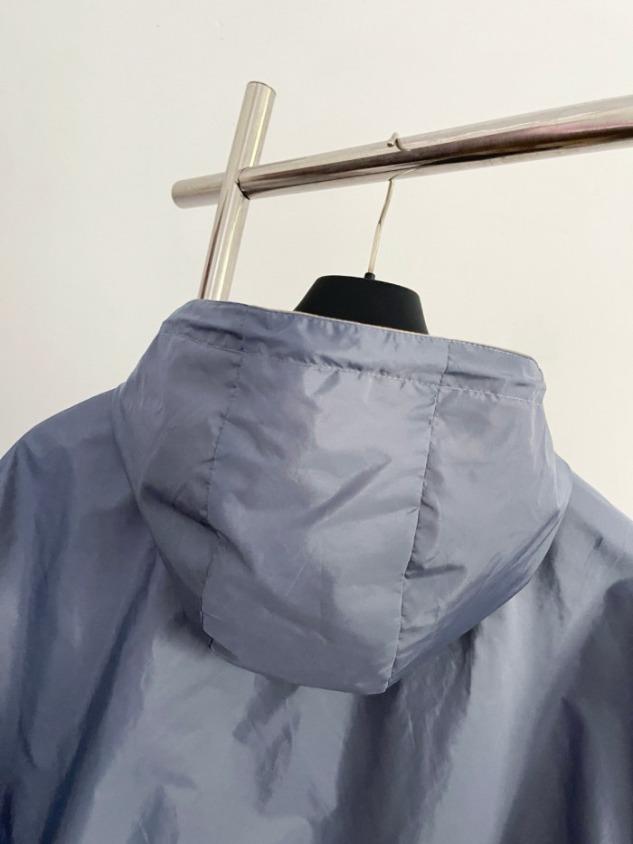 PRADA Camel aviation Blue Reversible Re-nylon Jacket #385363