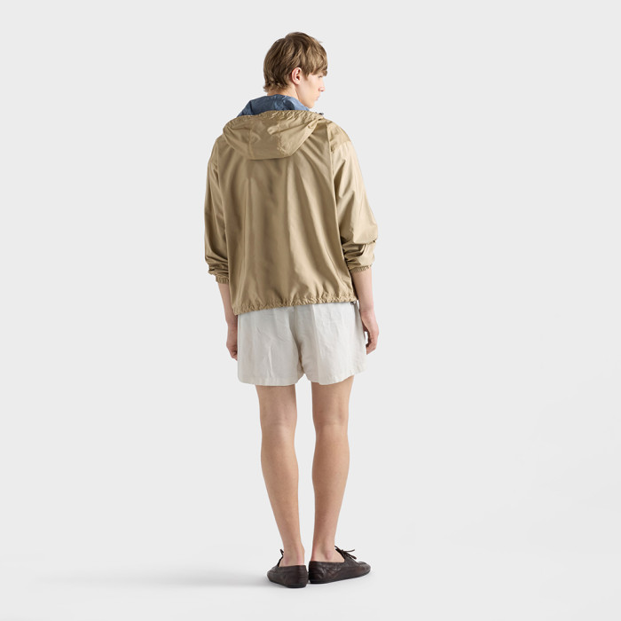 PRADA Camel aviation Blue Reversible Re-nylon Jacket #385363