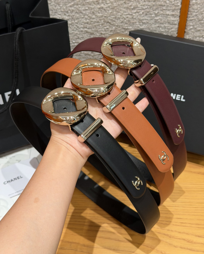 Chanel 30mm LEATHER BELT #385332