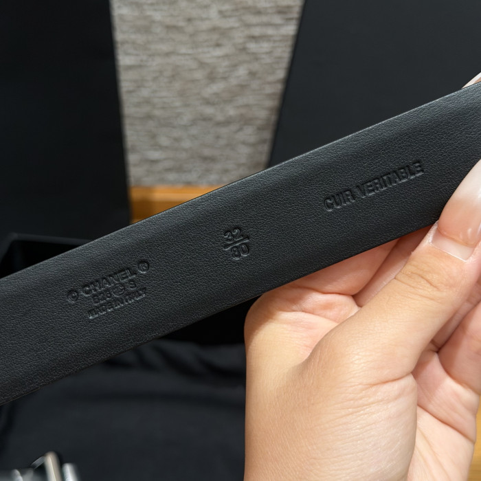 Chanel 30mm LEATHER BELT #385332