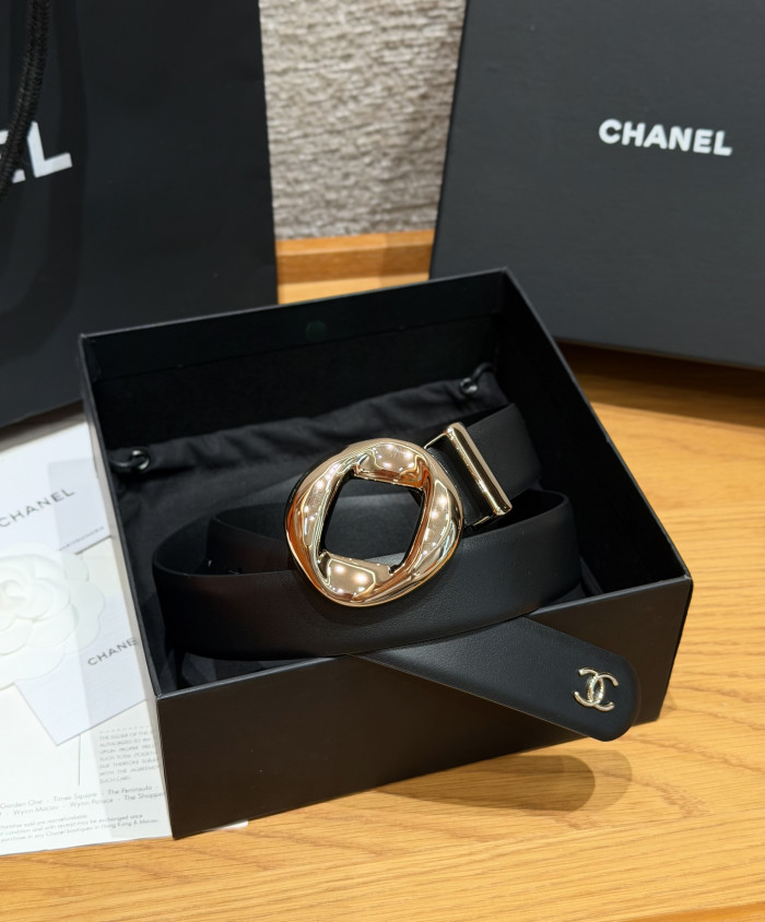 Chanel 30mm LEATHER BELT #385332