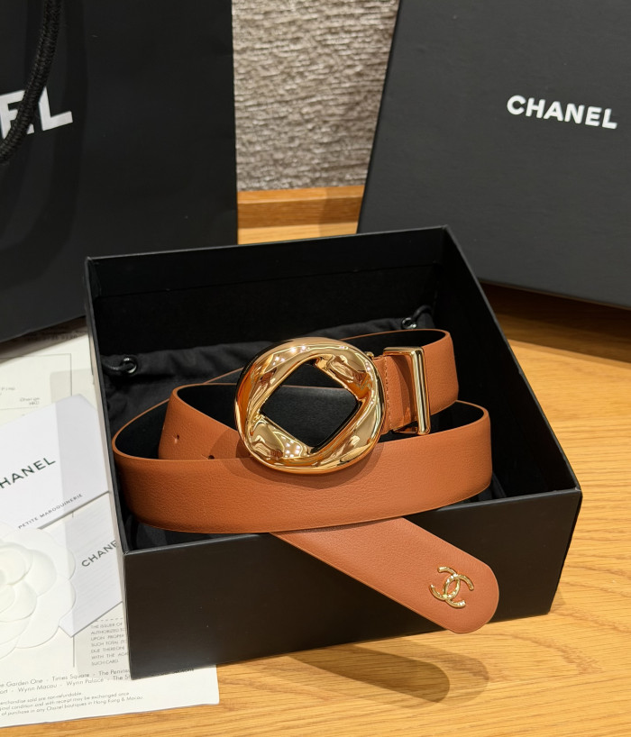 Chanel 30mm LEATHER BELT #385332
