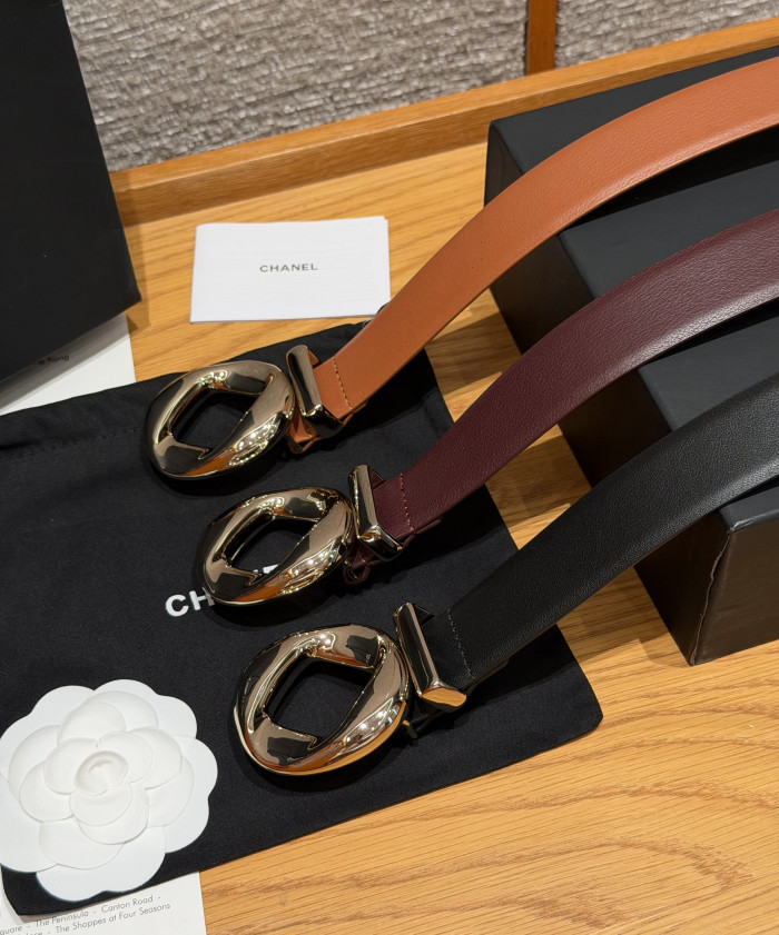 Chanel 30mm LEATHER BELT #385332