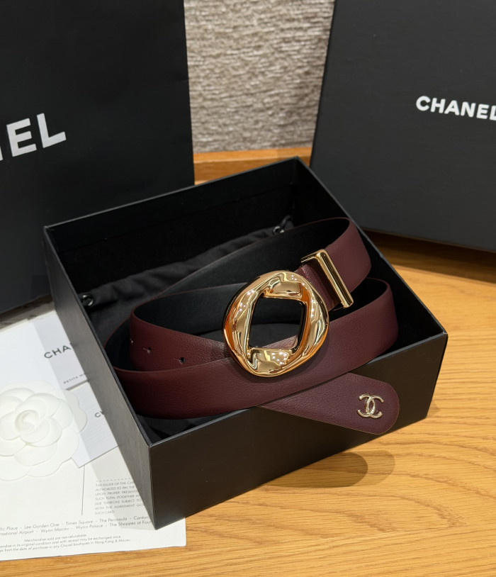 Chanel 30mm LEATHER BELT #385332