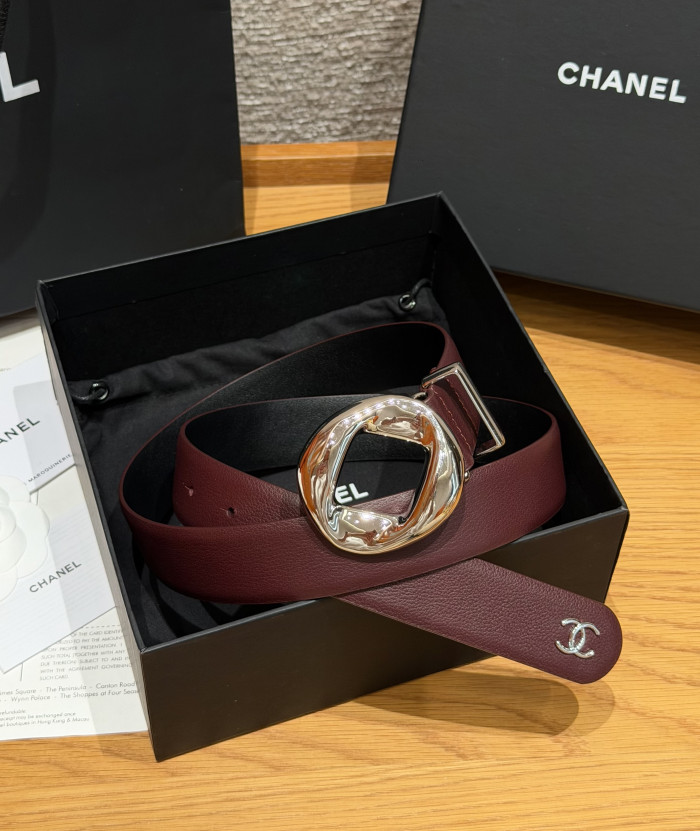 Chanel 30mm LEATHER BELT #385332