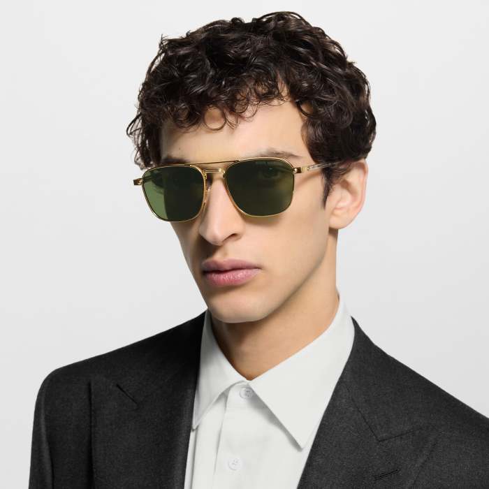 LOUIS VUITTON LV Signature Metal Square Sunglasses #385449