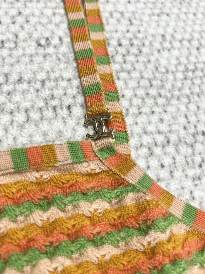 Chanel Top-quality Version Color block cashmere suspenders #287801