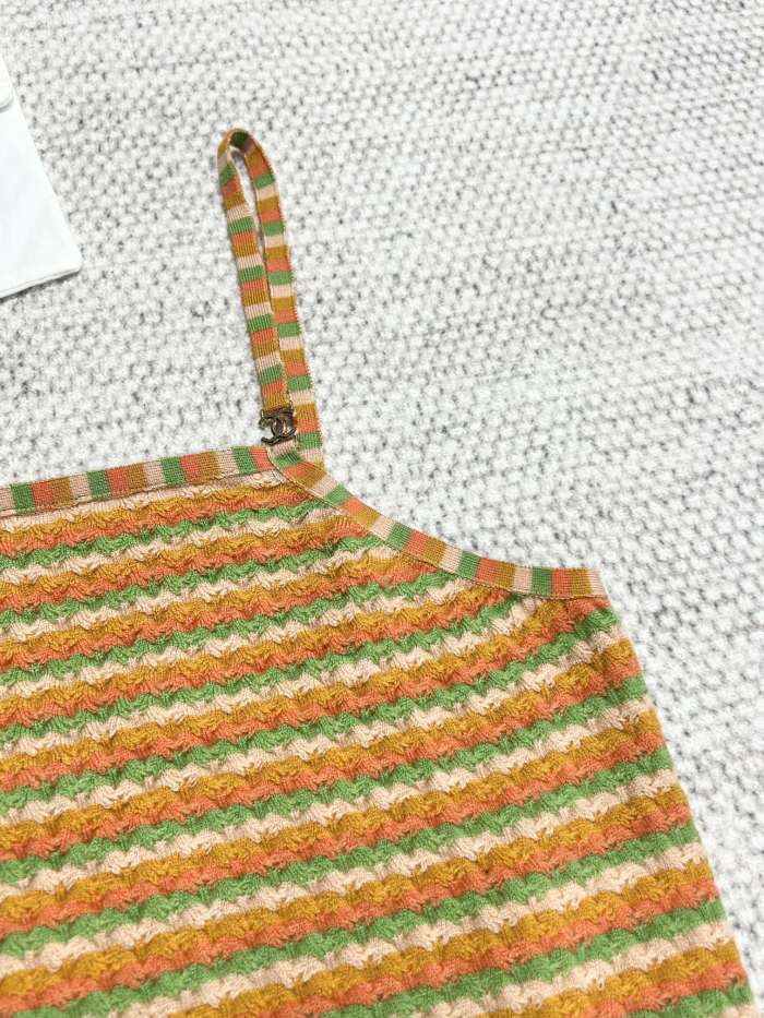 Chanel Top-quality Version Color block cashmere suspenders #287801