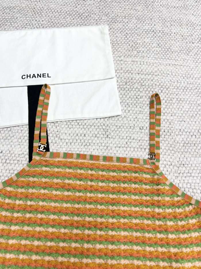 Chanel Top-quality Version Color block cashmere suspenders #287801