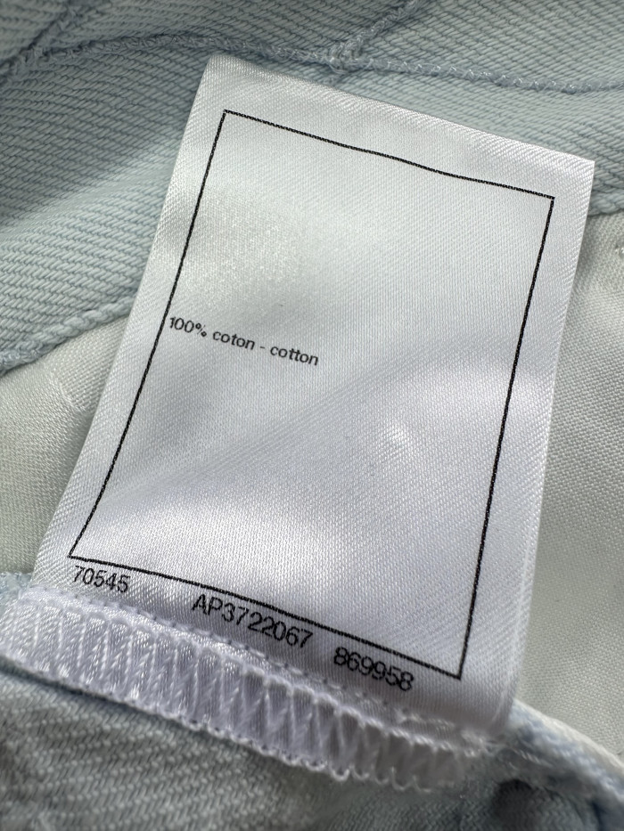 Chanel Top-quality Version Shorts Embroidered Light Blue #385475