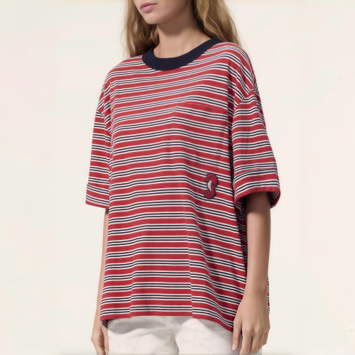 Chanel Top-quality Version Seahorse Striped T-shirt #385473