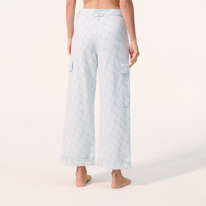 Chanel Top-quality Version Jeans Embroidered Denim Light Blue #385477