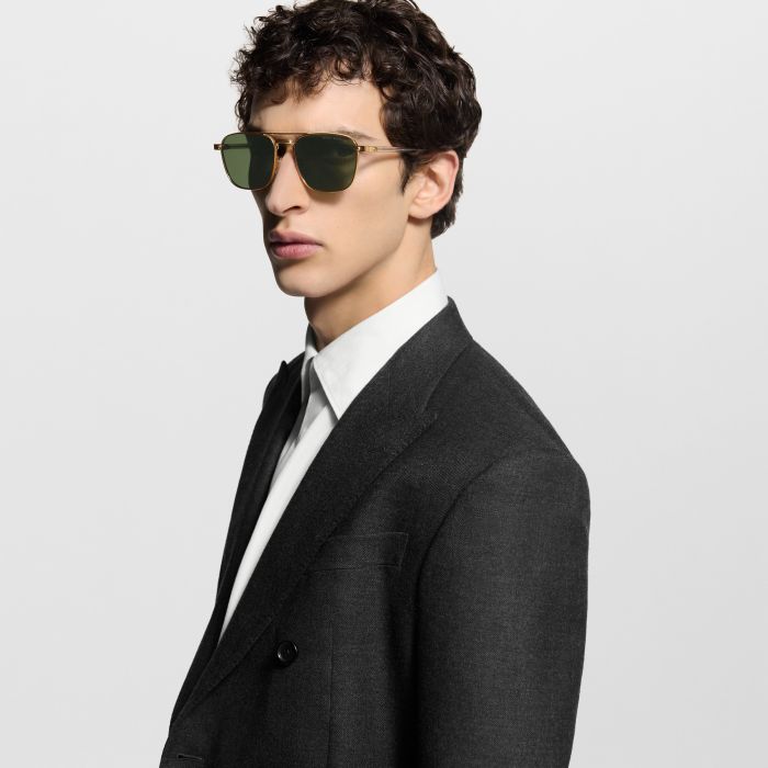 LOUIS VUITTON LV Signature Metal Square Sunglasses #385449