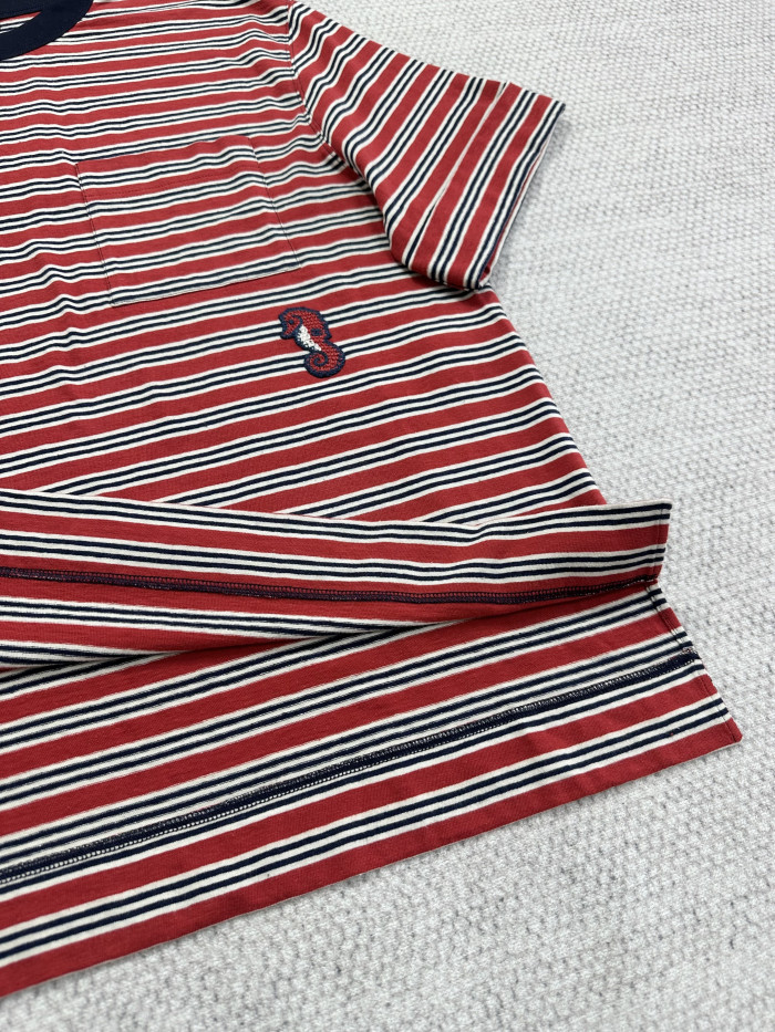 Chanel Top-quality Version Seahorse Striped T-shirt #385473