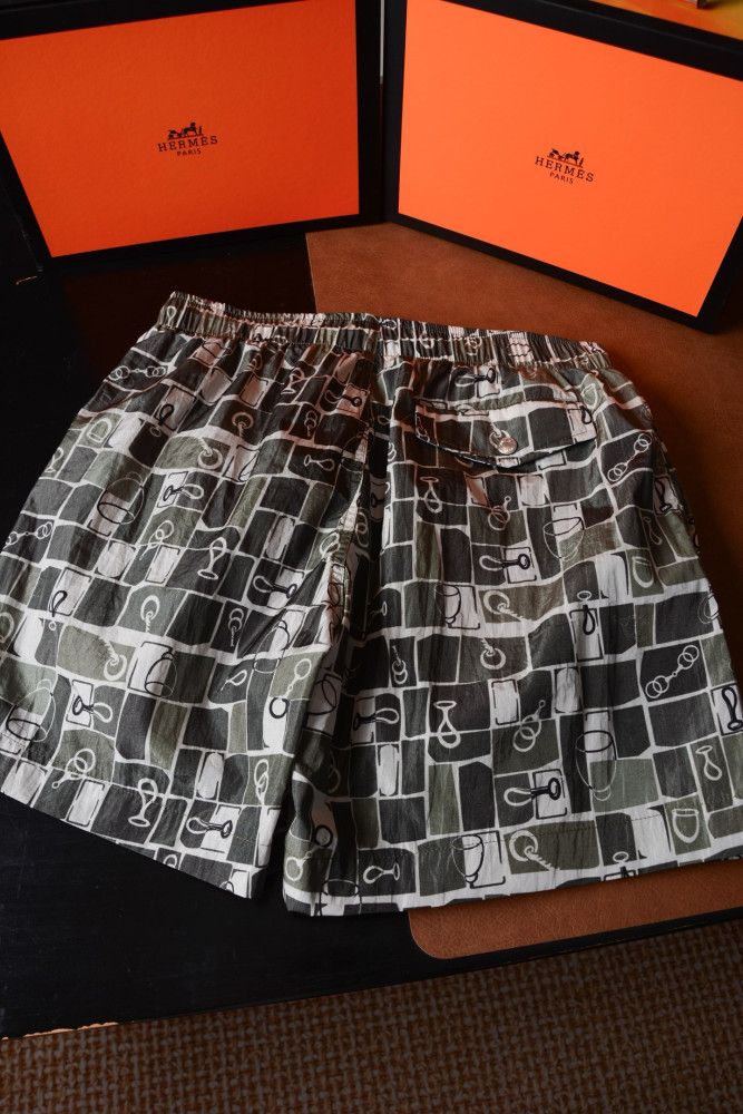 Hermès Metal Au Carre Swim Trunks #385537