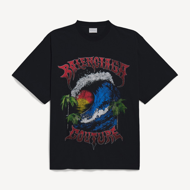 Balenciaga Top-quality Version Vintage Surfer Oversized T-shirt #385524