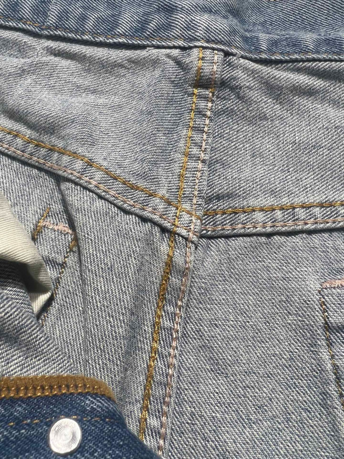 Acne Studios Blue Belted Denim Shorts #378788
