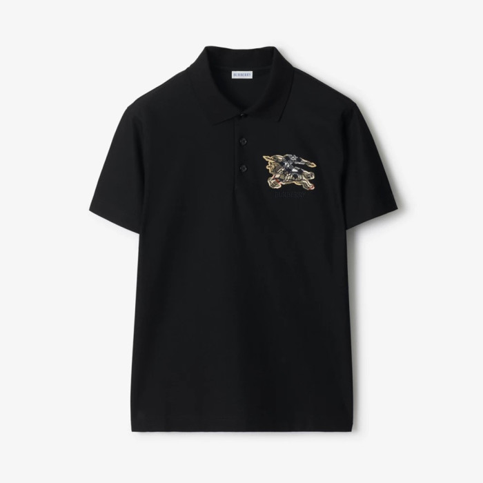 Burberry Knight Logo Cotton Polo Shirt #385543