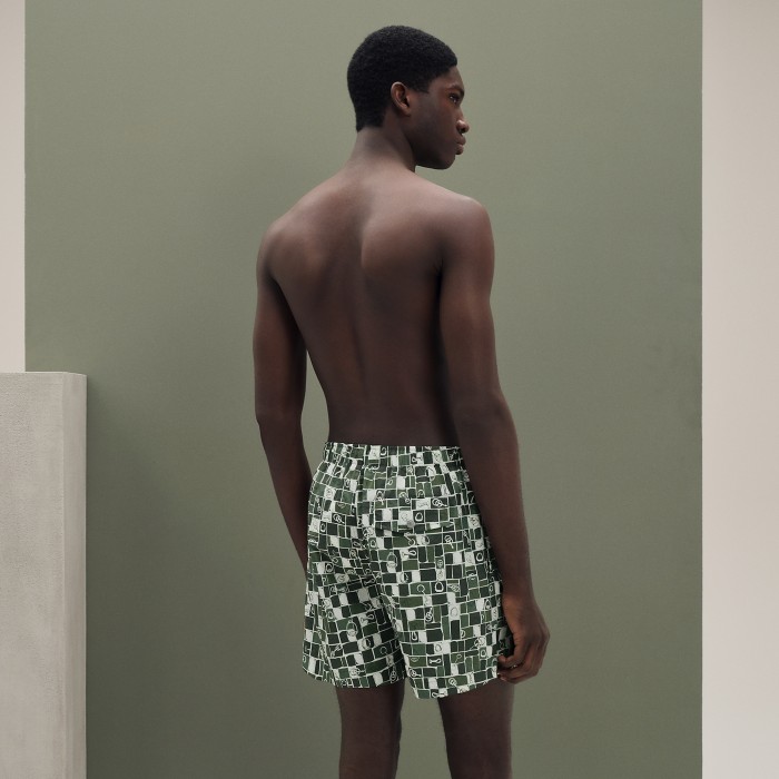 Hermès Metal Au Carre Swim Trunks #385537