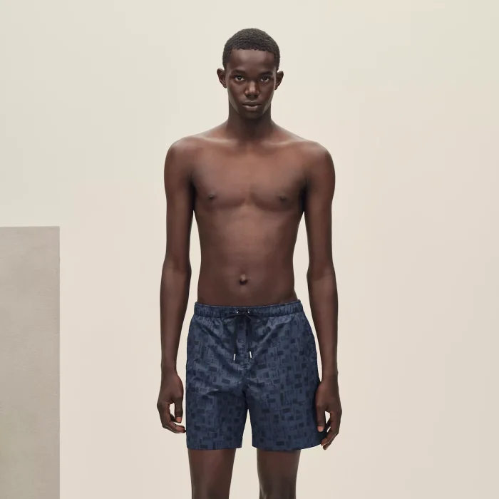 Hermès Metal Au Carre Swim Trunks #385537