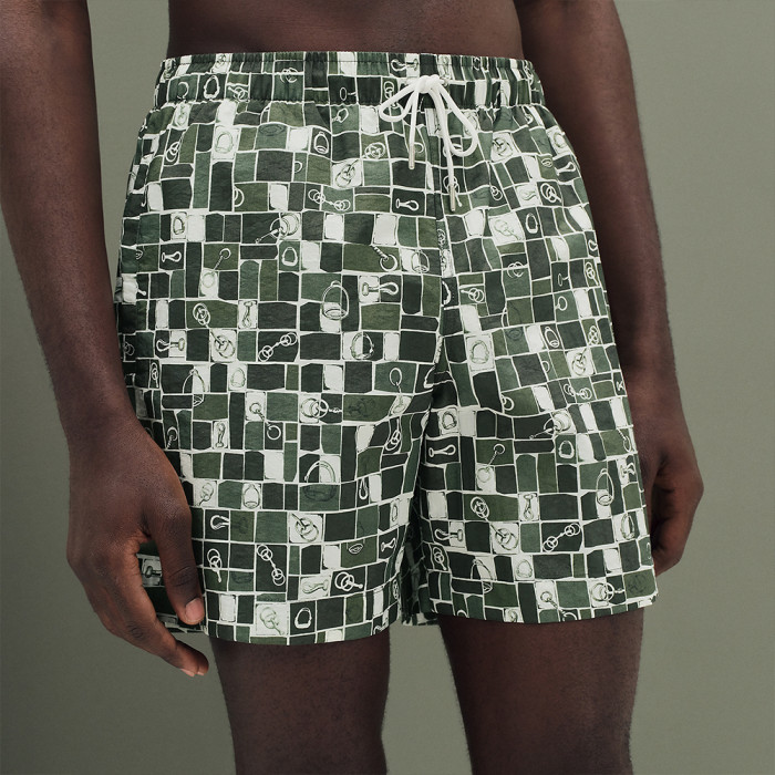 Hermès Metal Au Carre Swim Trunks #385537