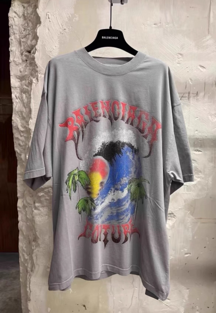 Balenciaga Top-quality Version Vintage Surfer Oversized T-shirt #385524