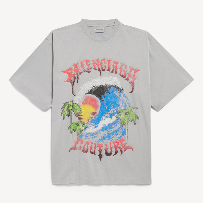 Balenciaga Top-quality Version Vintage Surfer Oversized T-shirt #385524