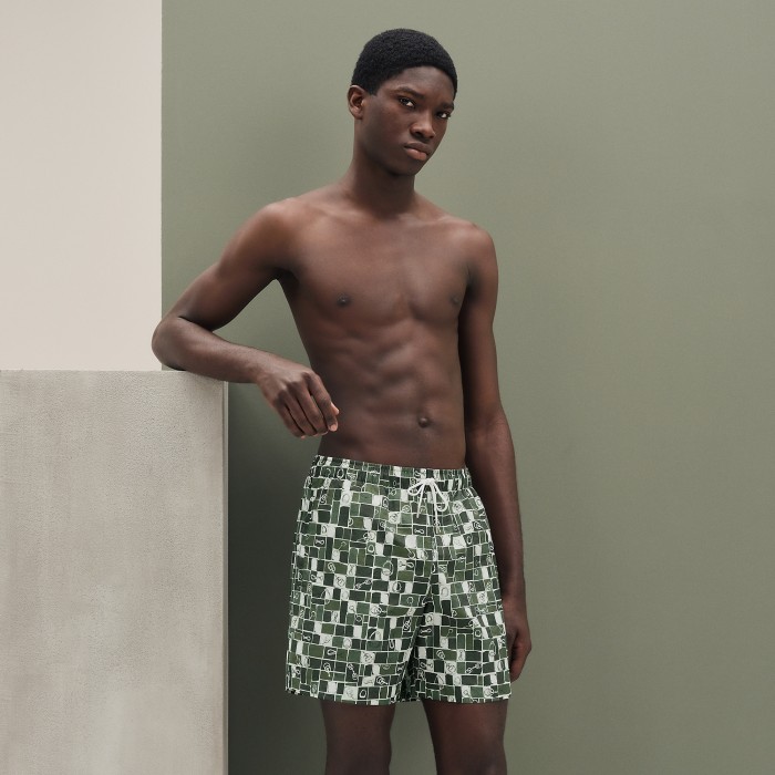 Hermès Metal Au Carre Swim Trunks #385537