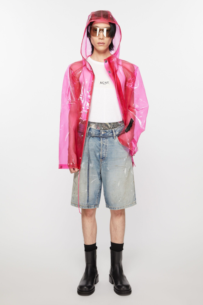 Acne Studios Blue Belted Denim Shorts #378788
