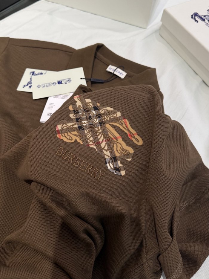 Burberry Knight Logo Cotton Polo Shirt #385543