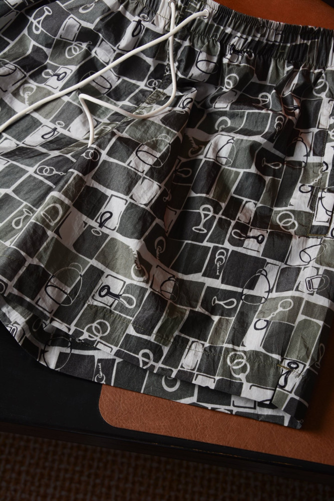 Hermès Metal Au Carre Swim Trunks #385537