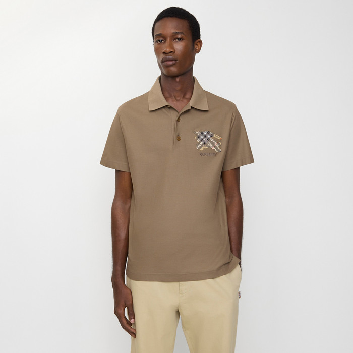 Burberry Knight Logo Cotton Polo Shirt #385543