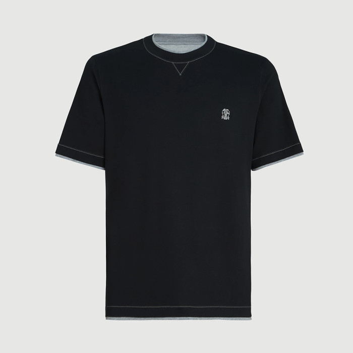 Brunello Cucinelli Solomeo Embroidered Logo T-shirt #385768