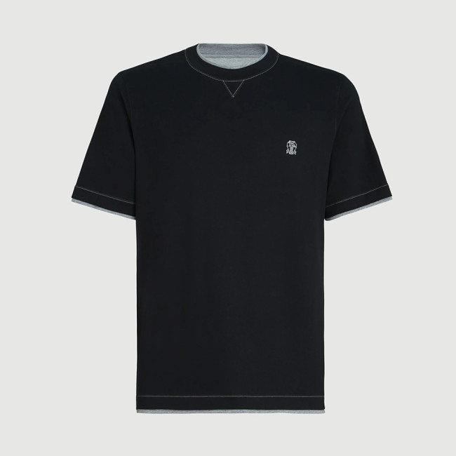 Brunello Cucinelli Solomeo Embroidered Logo T-shirt #385768