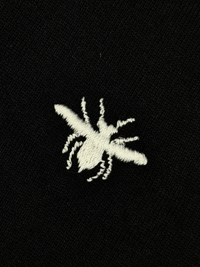 DIOR T-Shirt with Bee Embroidery Black Cotton Jersey #385789