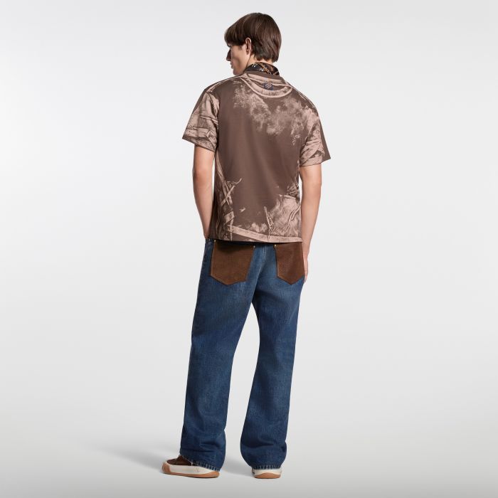 LOUIS VUITTON Denim Jacket and Skate Pants With Leather Signature Details #385817