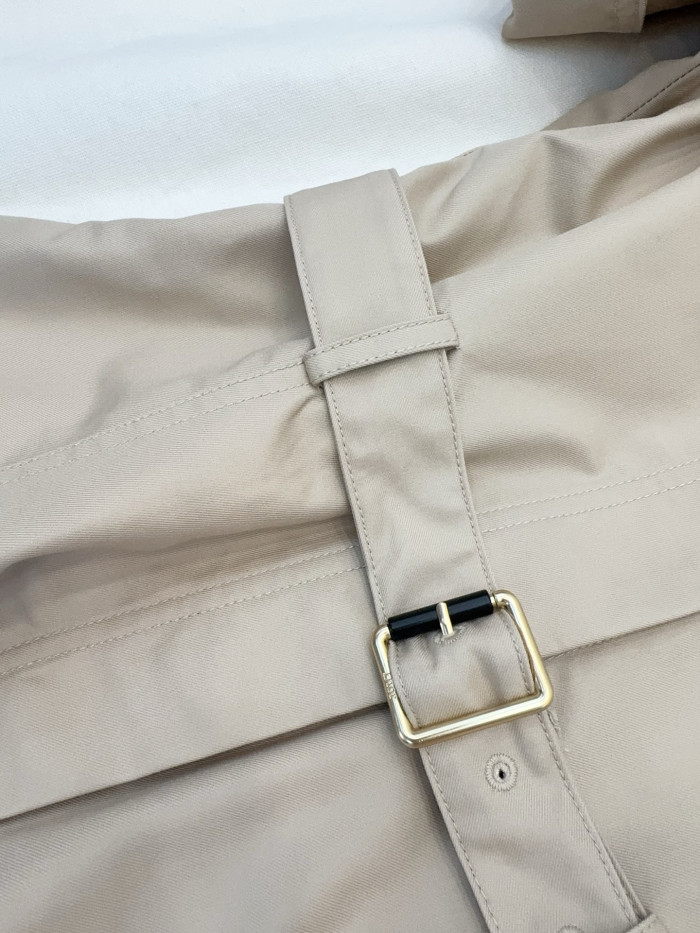 DIOR Dior Médaillon Belted Shirtdress Beige Cotton and Silk Gabardine #385692