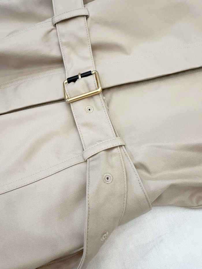 DIOR Dior Médaillon Belted Shirtdress Beige Cotton and Silk Gabardine #385692