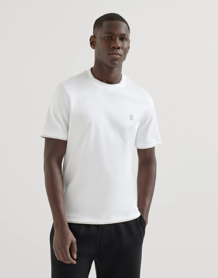 Brunello Cucinelli Solomeo Embroidered Logo T-shirt #385768