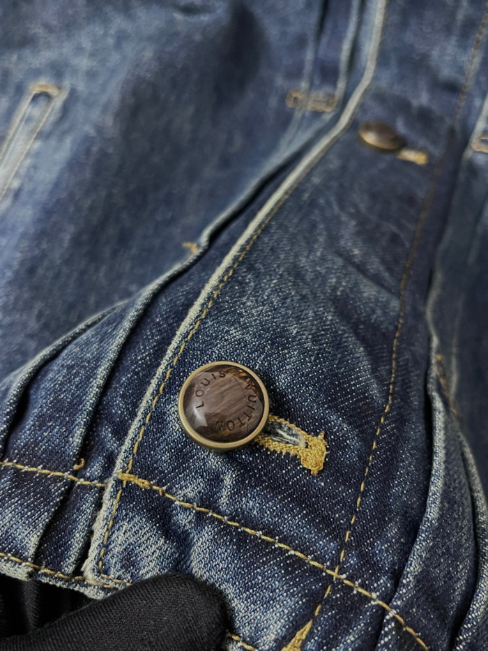 LOUIS VUITTON Denim Jacket and Skate Pants With Leather Signature Details #385817