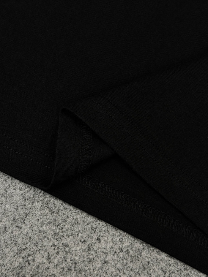 DIOR T-Shirt with Bee Embroidery Black Cotton Jersey #385789
