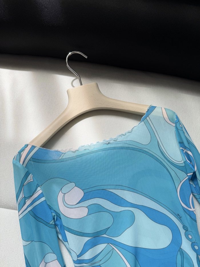 PUCCI Orchidee Print Tulle Top #385801