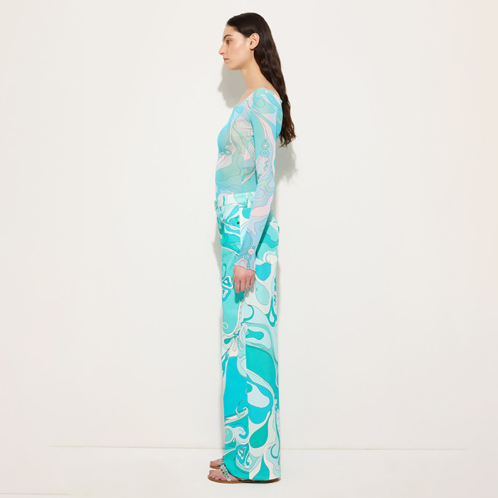 PUCCI Orchidee Print Tulle Top #385801