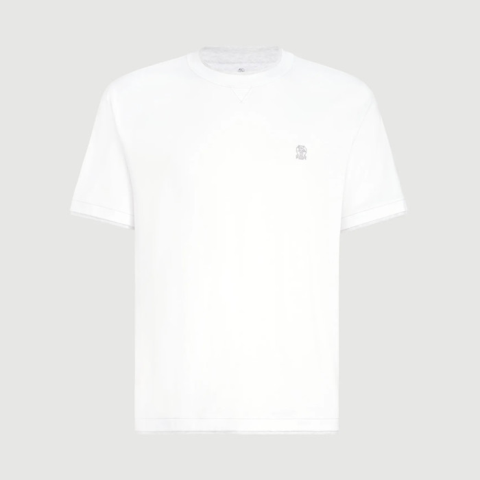 Brunello Cucinelli Solomeo Embroidered Logo T-shirt #385768