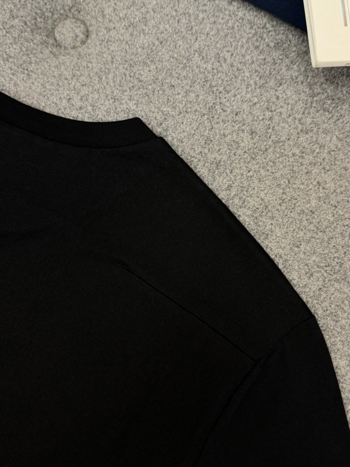 DIOR T-Shirt with Bee Embroidery Black Cotton Jersey #385789