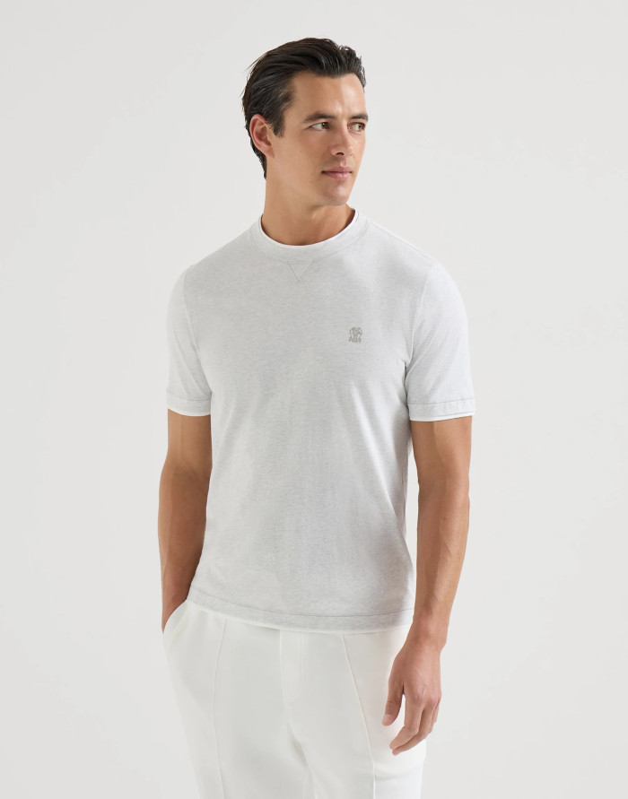 Brunello Cucinelli Solomeo Embroidered Logo T-shirt #385768