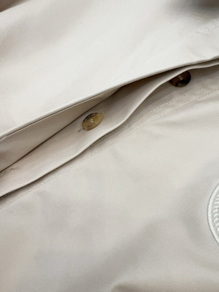 DIOR Dior Médaillon Belted Shirtdress Beige Cotton and Silk Gabardine #385692